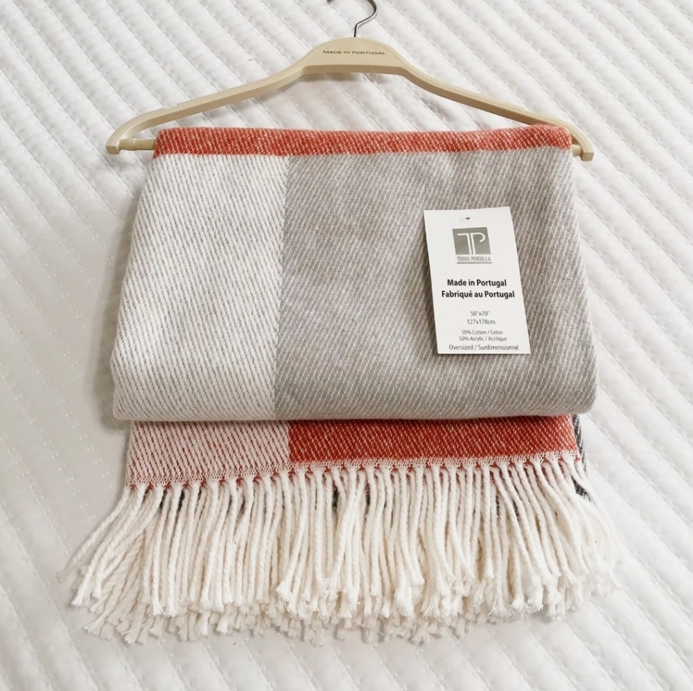 Texteis Penedo Fine Linen Bohemian Throw Blanket - Picture 3 of 8